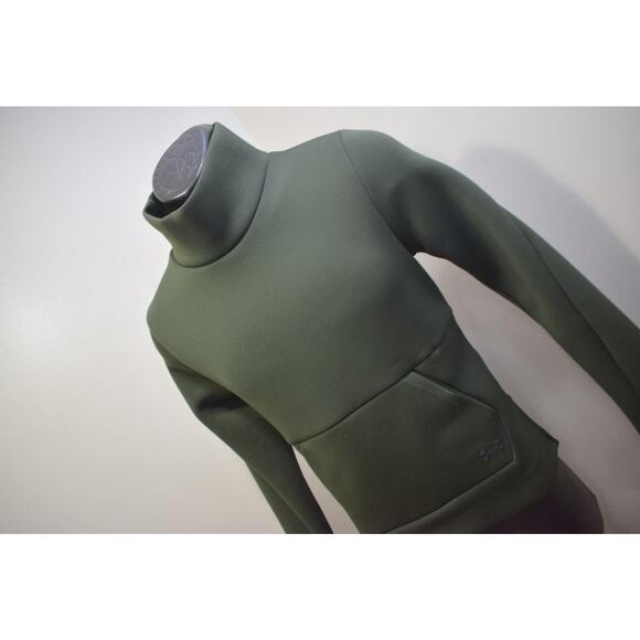 Under Armour Turtleneck Sweater Loose Green Yoga Sweatshirt Womens Size Small - Picture 1 of 11